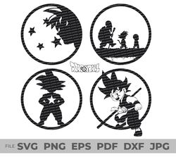 Dragon Ball SVG, Goku SVG, Saiyan svg, Dragon Ball SVG Bundle