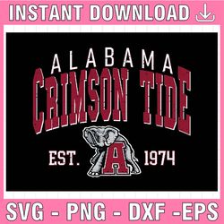 Vintage 90's Alabama Crimson Tide Svg, Alabama Svg , Vintage Style University Of Alabama Png Svg dxf NCAA Svg, NCAA svg