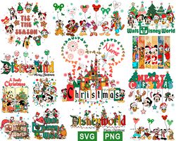 Mickey Merry Christmas Friends Design Svg Png Bundle
