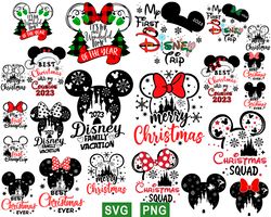 Mickey Christmas Squad Svg Bundle, Mouse Christmas Trip Svg Png