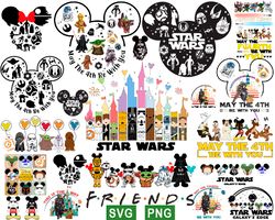 Mickey Design May The 4th Be With You Svg Png Bundle