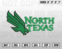 North Texas Mean Green Embroidery File, NCAA Teams Embroidery Designs, Machine Embroidery Design File