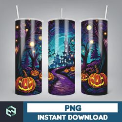 Halloween Tumbler Wrap, 20 oz Skinny Tumbler Sublimation Design, Straight Tumbler Wrap PNG, Spooky Fall PNG (58)