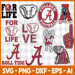 150 Files SVG,30 Designs,Alabama Crimson Tide svg File,university football svg,svg bundles/NCAA svg/Instant Download