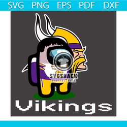 Minnesota Vikings Among Us Svg, Sport Svg, Among Us Svg, Impostor Svg, Among Us Game Svg, Minnesota Vikings Svg, Minneso