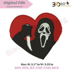 Scream Ghost Face Halloween Design for Machine Embroidery | Instant download
