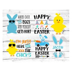 Easter Svg Bundle, Kids Easter Svg, Funny Easter Shirt Svg, Baby Boy Svg, Cute Easter Bunny, Easter Chicks Svg Files for