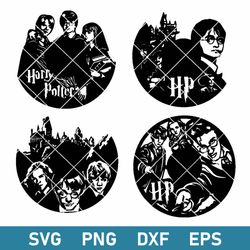 Harry Potter Bundle Svg, Harry Potter Friends Svg, Wizards Friend Svg, Png Dxf Eps File