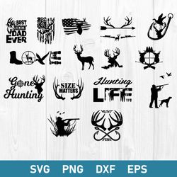 Hunting Bundle Svg, Hunting Svg, Deer Hunter Svg, Png Dxf Eps File