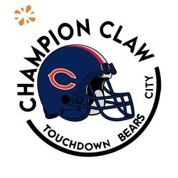 Champion Claw Touchdown Bears City Svg, Sport Svg, Chicago Bears Svg, Chicago Bears Football Team Svg, Chicago Bears Hel