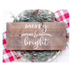 Merry and Bright Svg, Christmas Svg, Merry Christmas Svg, Merry and Bright, Winter Wonderland Svg, Holiday Svg Cut File