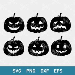 Pumpkin Halloween Bundle Svg, Jack O Lantern Svg, Pumpkin Svg, Halloween Svg, Png Dxf Eps Digital File