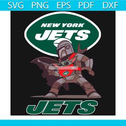Mandalorian Baby Yoda Jets Svg, Sport svg, New York Jets Svg, New York Jets Football Team Svg, Mandalorian Svg, Baby Yod