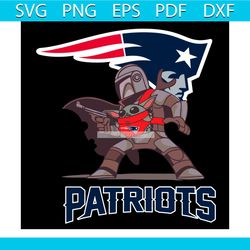Mandalorian Baby Yoda Patriots Svg, Sport svg, New England Patriots Svg, New England Patriots Football Team Svg, Mandalo
