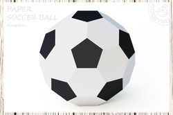 DIY Paper Soccer Ball 3D Papercraft Printable PDF