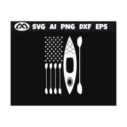 kayak SVG USA Flag - kayak svg, kayaking svg, canoe svg, boating svg, fishing svg, boat svg for kayak lovers
