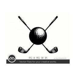 golfer svg stick and ball - golf svg, golfing svg, golfer svg, golf clipart, golf vector, golf ball svg, dxf, png