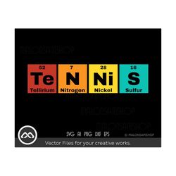 tennis svg periodic table - tennis svg, tennis ball svg, tennis mom svg, tennis racket svg, love tennis svg for lovers