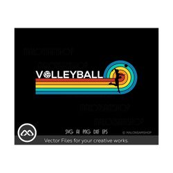 volleyball svg retro style - volleyball svg, volleyball mom svg, sports svg, volleyball shirt, volleyball design