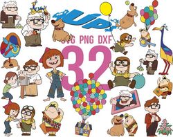 up svg, adventure is out there, carl fredricksen russell, dug, kevin house balloons, family birthday party svg