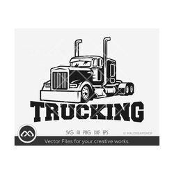 Truck SVG Trucking - truck svg, cargo svg, transport, truck vector, company, cut file, dxf eps png