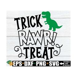 Trick Rawr Treat, Funny Kids Halloween svg, Baby Halloween Shirt svg, Toddler Halloween svg, Boys Halloween Shirt svg, H