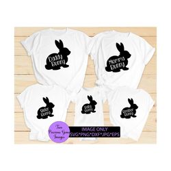 Bunny Family. Family Easter. Digital Download. Svg.