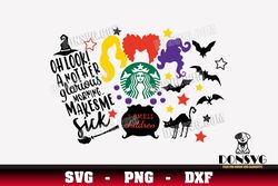 Hocus Pocus Starbucks Oh Look SVG PNG DXF for Cricut Silhouette Cut Files Halloween Designs