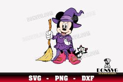 Halloween Minnie Mouse Witch SVG PNG DXF for Cricut Silhouette Cut Files Disney Designs