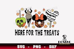 Here for the Treats Halloween Disney SVG PNG DXF for Cricut Silhouette Cut Files Mickey Mouse Designs