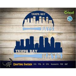 Tampa Bay Baseball Skyline for cutting & - SVG, AI, PNG, Cricut and Silhouette Studio