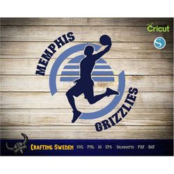 Memphis Basketball for cutting & - SVG, AI, PNG, Cricut and Silhouette Studio