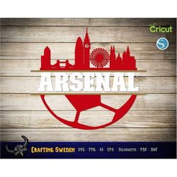 London Arsenal football SVG, PNG, DXF | Great for vinyl cutting, sublimation and laser cutting