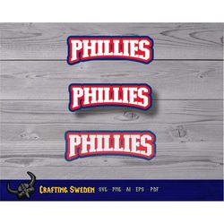 Stylized Phillies Logo Digital Design - Perfect for Cricut, Silhouette, and Sublimation - Available in Three Variants