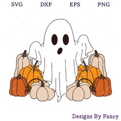Pumpkin Ghost SVG, Halloween Ghost SVG, Fall Pumpkin SVG