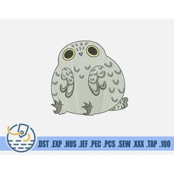 Owl Embroidery File - stitch design - Instant Download - machine embroidery - cartoon design - bird embroidery - funny p