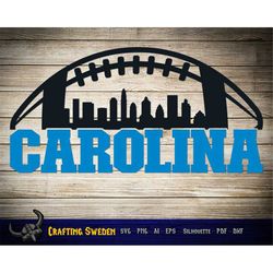 Charlotte Carolina Football City Skyline for cutting - SVG, AI, PNG, Cricut and Silhouette Studio
