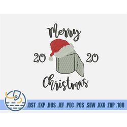 Christmas Toilet Paper Embroidery File - Instant Download - Xmas Coronavirus 2020 For Clothing Decoration - Pandemic Art