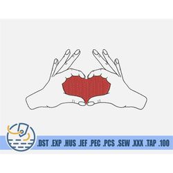 Hands Heart Embroidery File - Instant Download - Cute Love Design For Valentine's Day - Simple Clothing Decoration For H