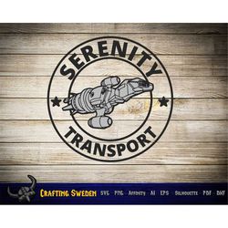 Serenity Transport Logo for cutting & - SVG, AI, PNG and Silhouette Studio