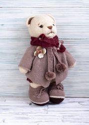 Amigurumi Lion, Doll clothes, Crochet animal lion, Handmade stuffed toy, Mohair toy, Wool babys toy, Organic toy