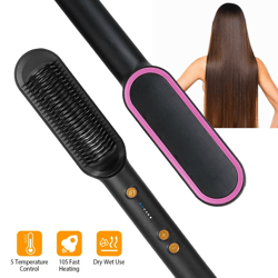 Electric Hair Straightener Brush Hot Comb