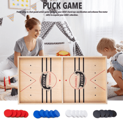 Wooden Puck Game Fast Sling