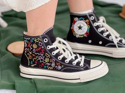 Custom Converse Math Formula Embroidery Pattern, Embroidered Logo Color Textures,Best For Gifts