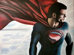 Superman Clark Kent paintibg, Superman Original wall art, Superman original painting, Superman abstract painting