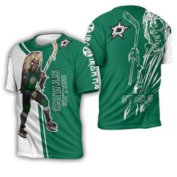 Dallas Stars And Zombie For Fan 3D T-Shirt