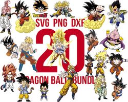 dragon ball svg bundle, dragon ball cartoon svg, dragon ball anime svg