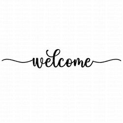 Welcome SVG, Welcome Sign SVG, Welcome Tails, Glyphs, Digital Download, Cut File, Sublimation, Clipart (includes svg/dxf