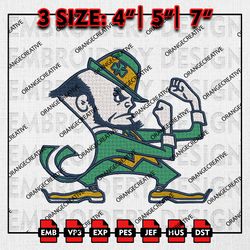 Notre Dame Logo Embroidery files, NCAA Embroidery Designs, Notre Dame Fighting Irish Machine Embroidery, NCAA Design