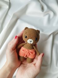 Crochet bear toy, stuffed animal toy, bear toy, amigurumi toy bear